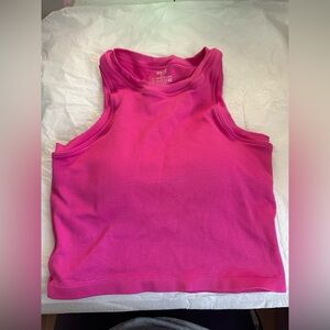 Vibrant Pink Ribbed Tank Top